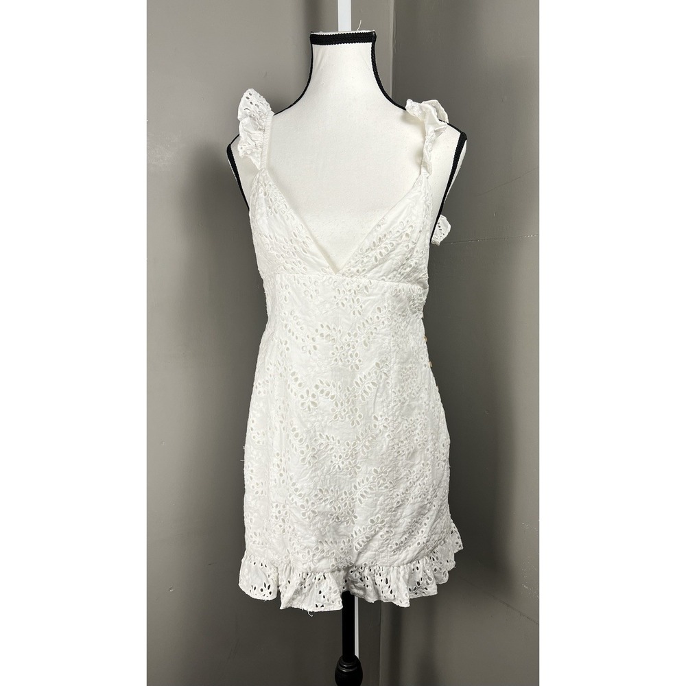 Majorelle Revolve M Sunny Daze Dress in White Lace Floral Cutecore Girly Flirty - Picture 1 of 9